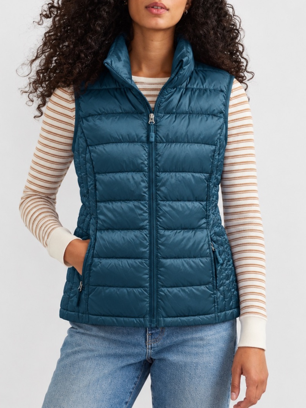Heatkeep Blue/Turquoise Down Puffer Vest